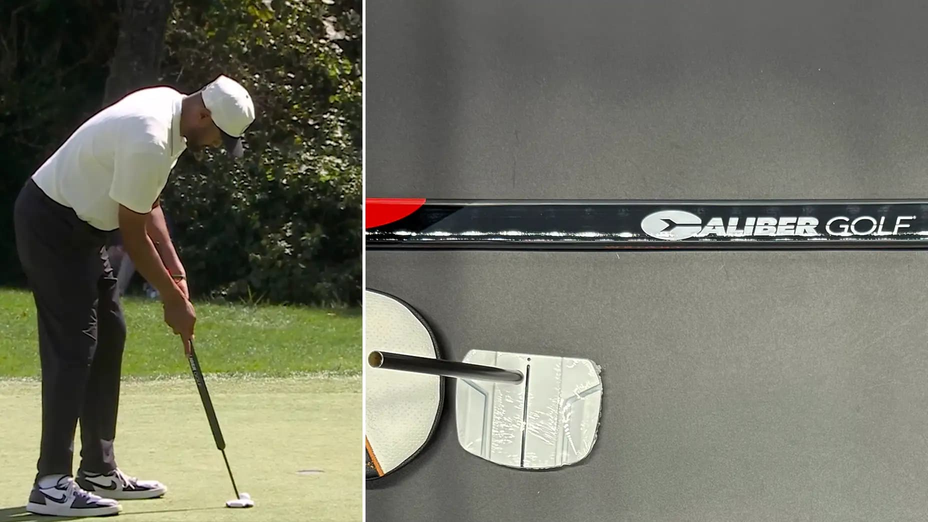Un grip de putter en forme de crosse de hockey chez Tony Finau