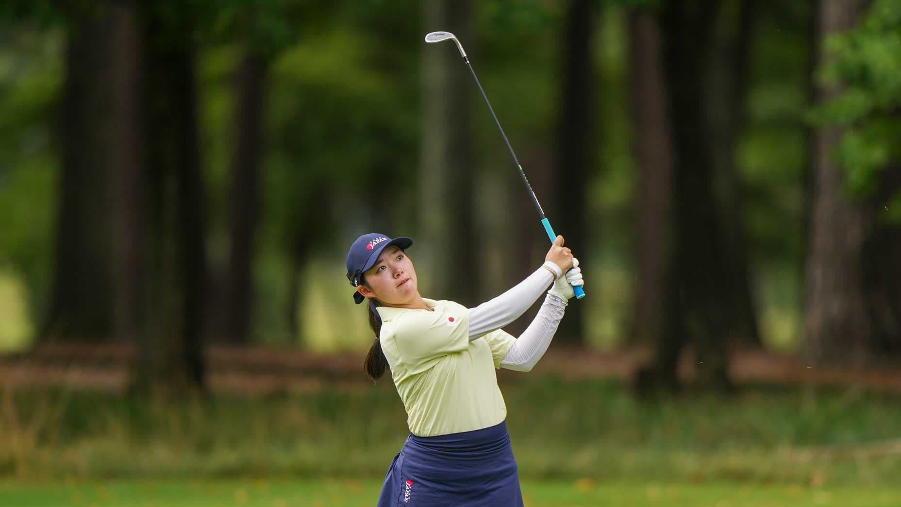 Anna Iwanaga (17 ans, WAGR #16) prend la tête du U.S. Women's Amateur avec un 67 (-5). Asterisk Talley suit à 3 coups.