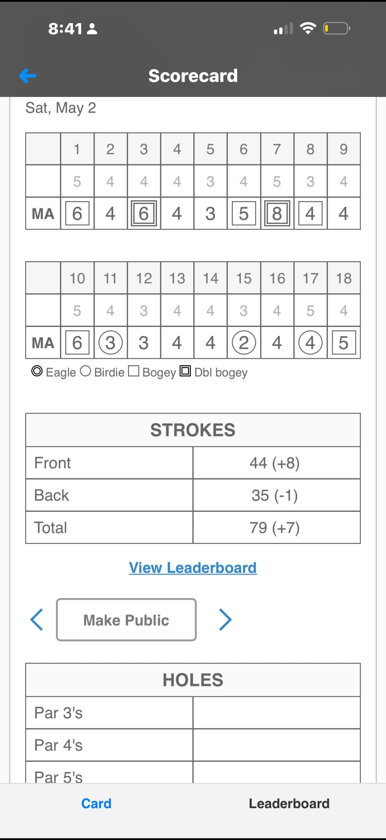 Immersion dans une compétition de club à travers l'expérience de Pierre, golfeur amateur de 11 de handicap qui réalise une belle performance de 82 coups bruts pour un score net de 71.