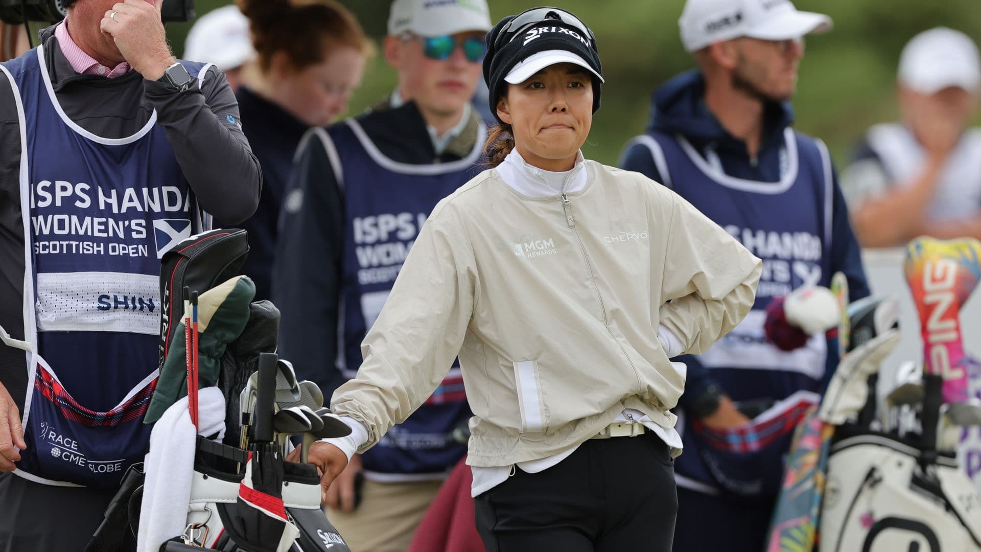 Avec cinq coups d'avance à l'entame du dernier tour à Dundonald Links, Jenny Shin vise un 2e titre LPGA, dix ans après le Texas Shootout.