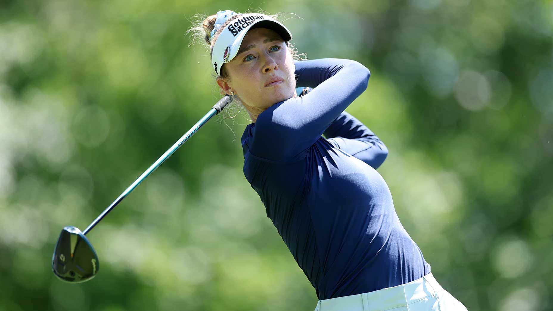Déjà victorieuse de deux Majeurs en 2026, Nelly Korda est en contention au KPMG Women's PGA pour un troisième titre consécutif historique.