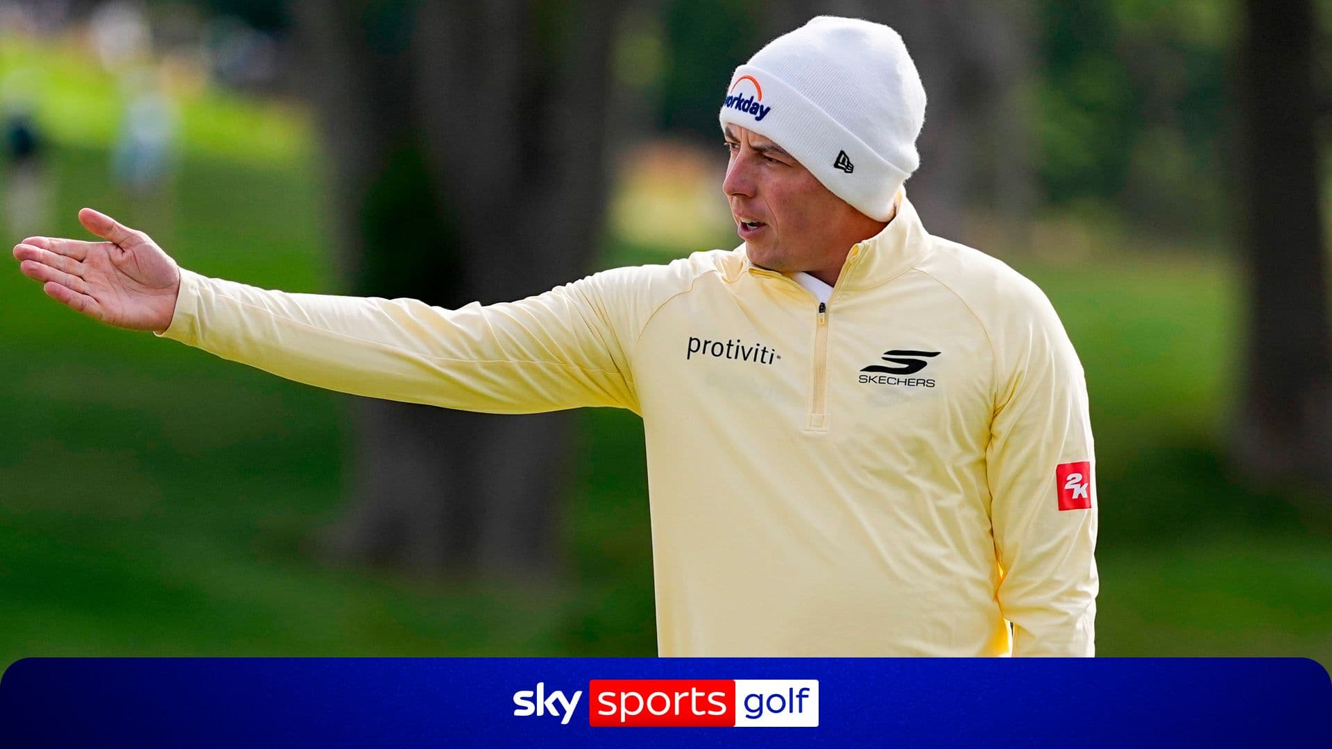 Matt Fitzpatrick a encaissé un quadruple bogey après quatre putts depuis 67 pieds sur le par-3 n°14 d'Aronimink lors du 2e tour du PGA Championship.