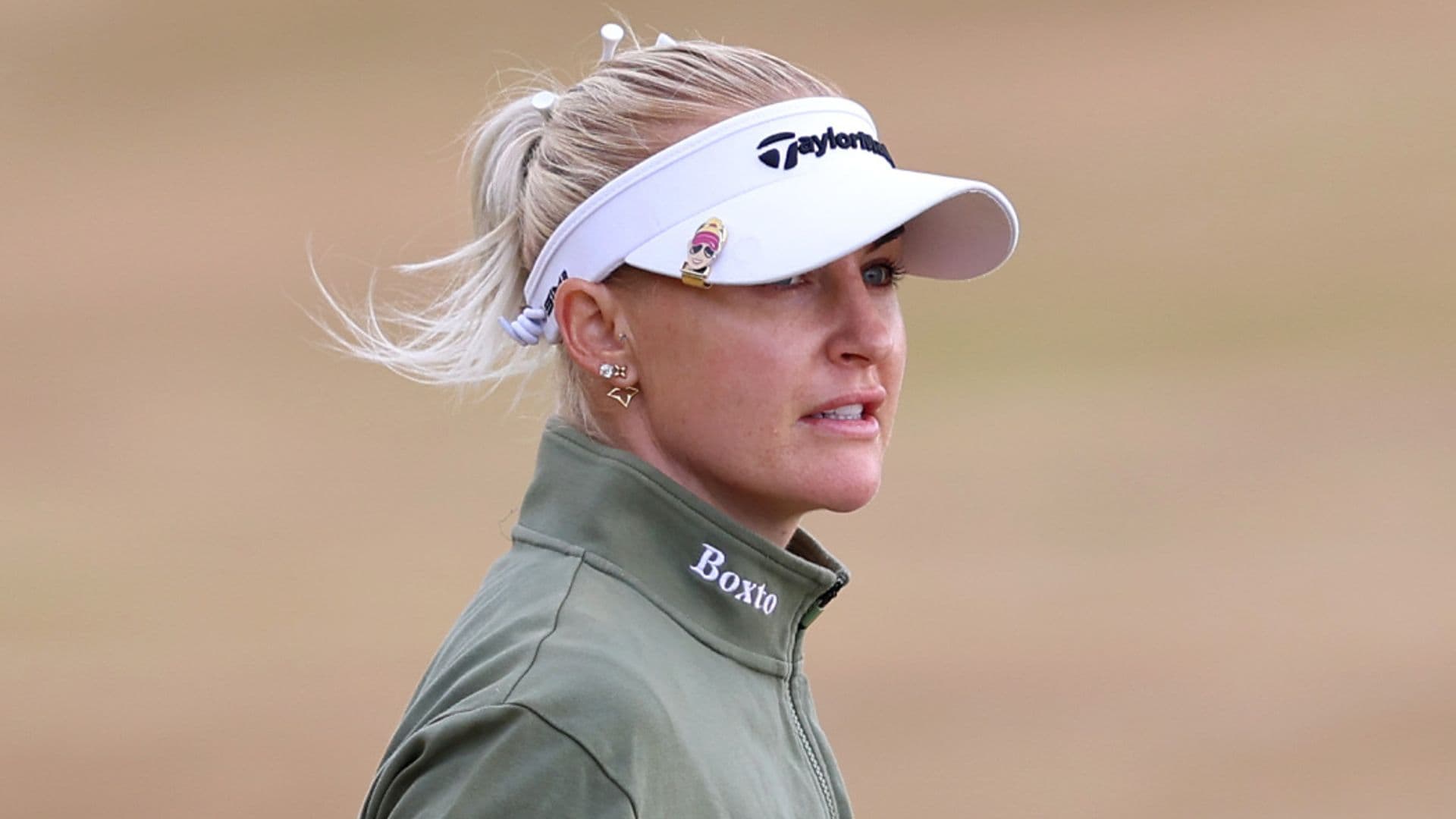 Sur le par 5 du 5e trou, Charley Hull a raté son putt de birdie hors du green et a conclu avec un 9, lors du 1er tour du Scottish Open.