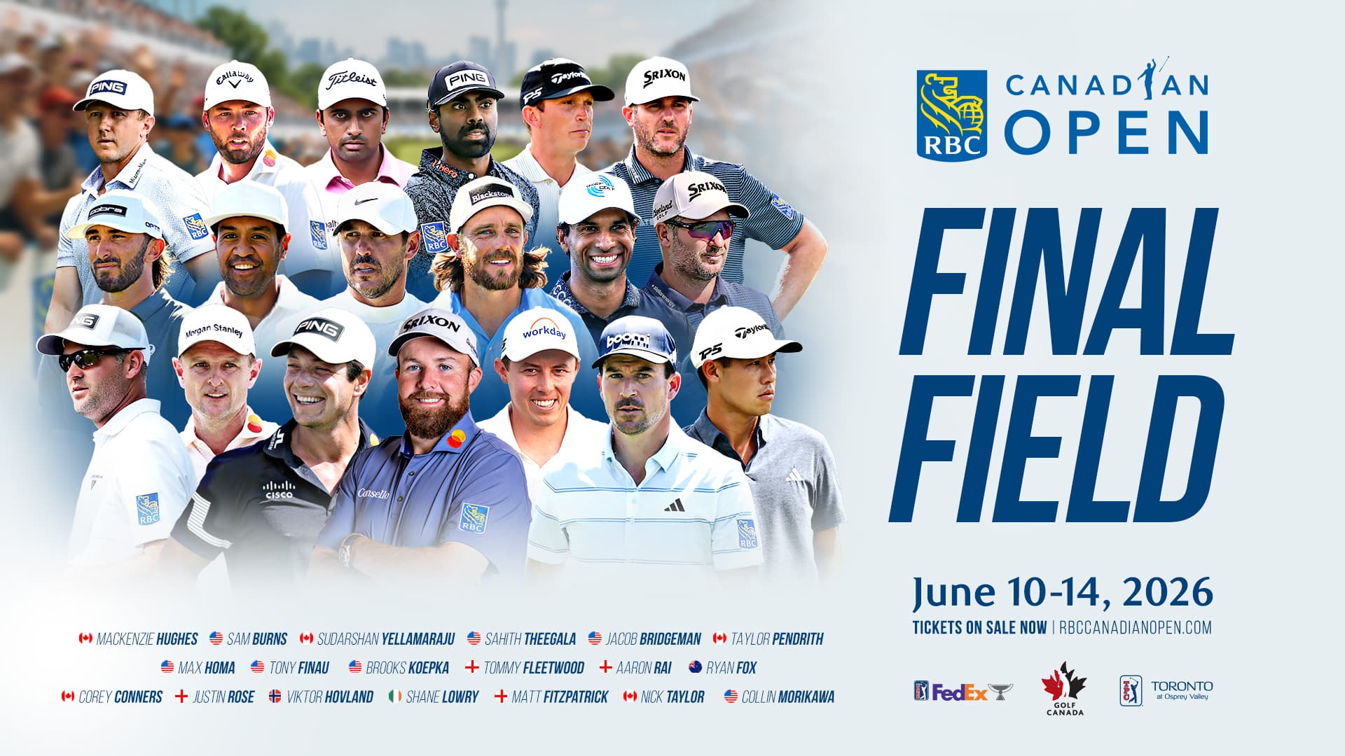 Le RBC Canadian Open revient du 11 au 14 juin avec Tommy Fleetwood parmi les favoris et une belle délégation francophone menée par Matthieu Pavon et Adrien Dumont de Chassart.