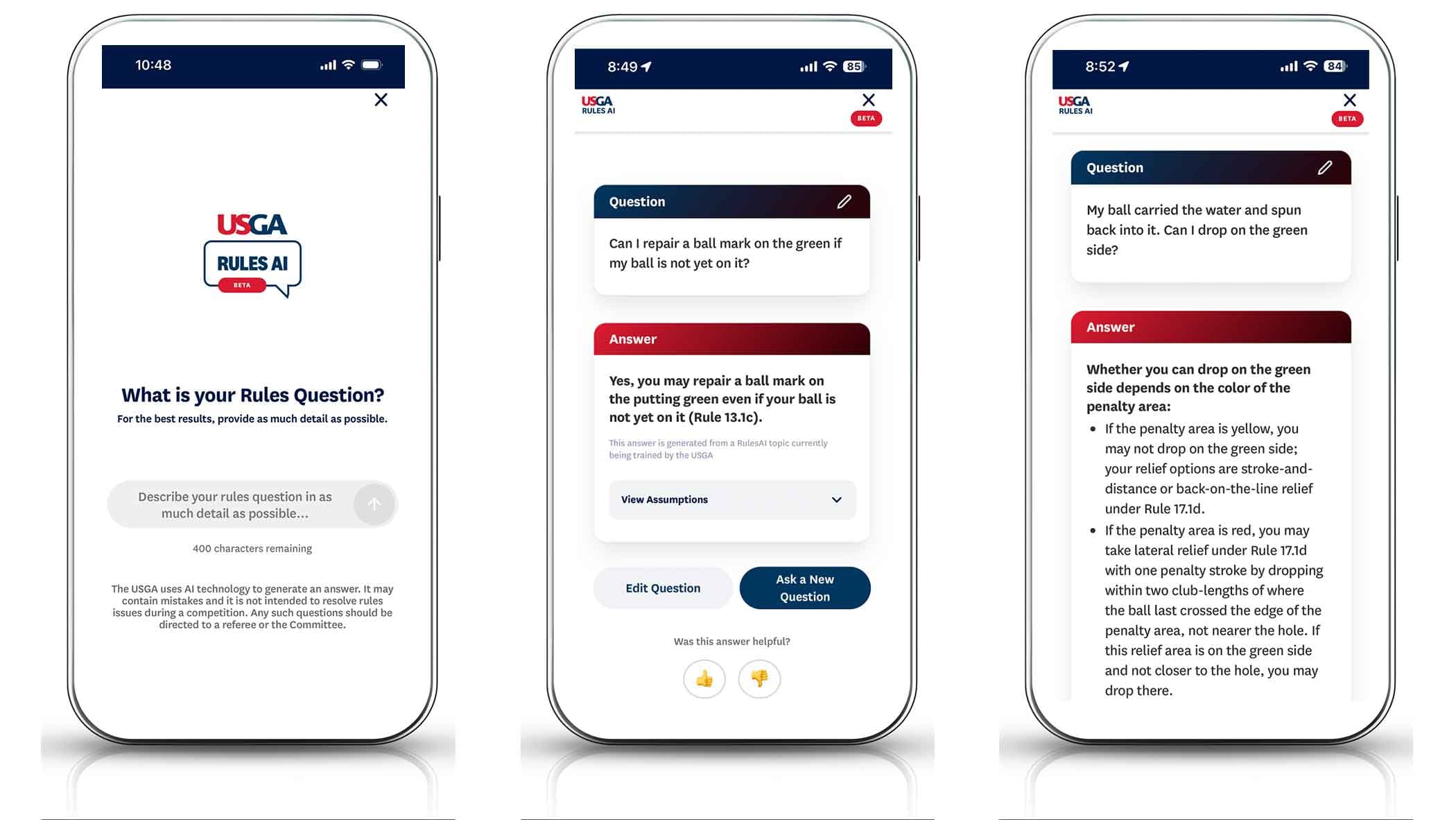 L'USGA lance Rules AI, un outil d'intelligence artificielle qui répond aux questions sur les règles du golf avec précision et autorité.