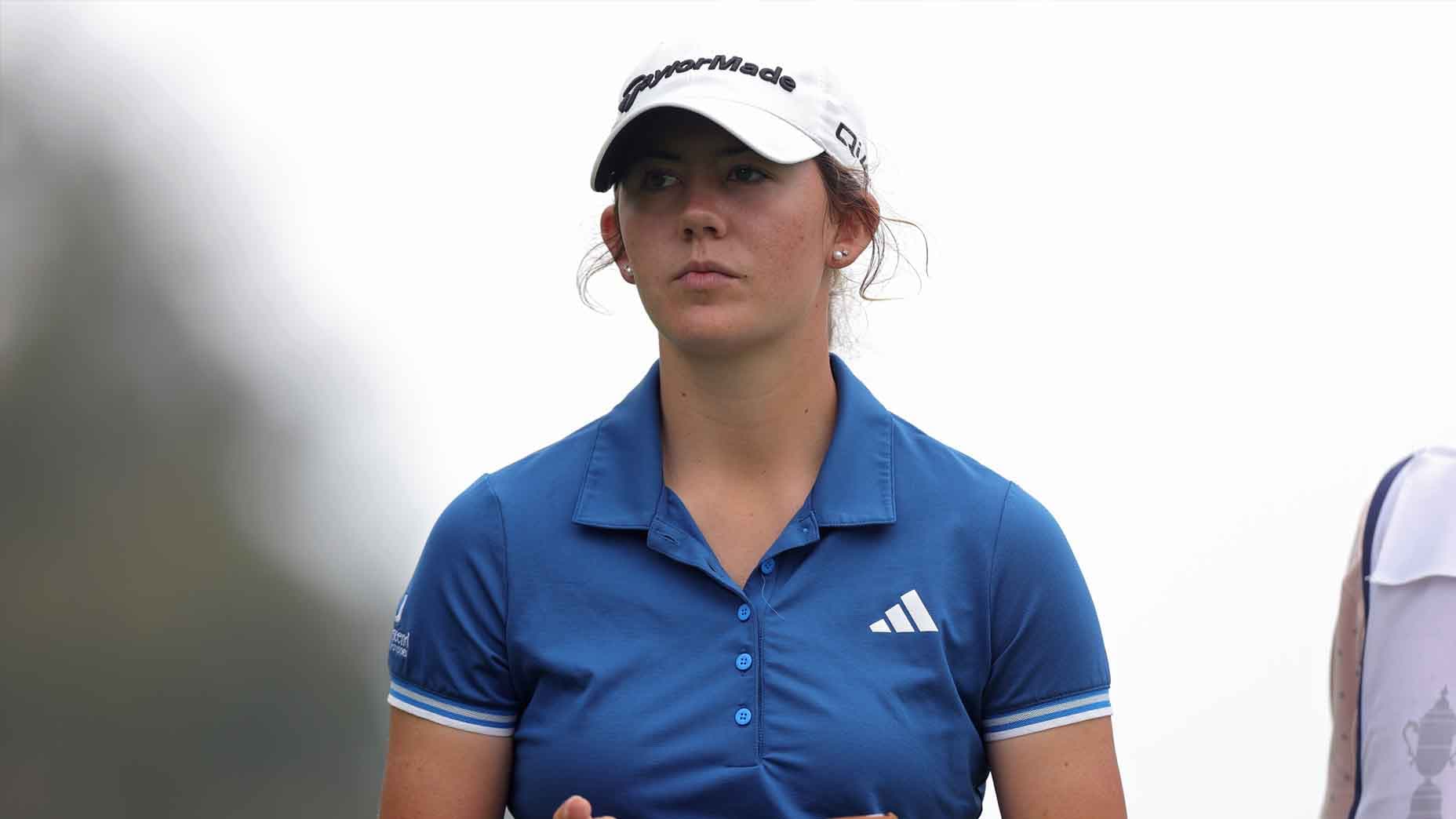 La golfeuse amateur américaine de 17 ans a signé un 66 (-5) remarqué au 3e tour, se positionnant à -1 pour tenter l'exploit dimanche à Riviera.
