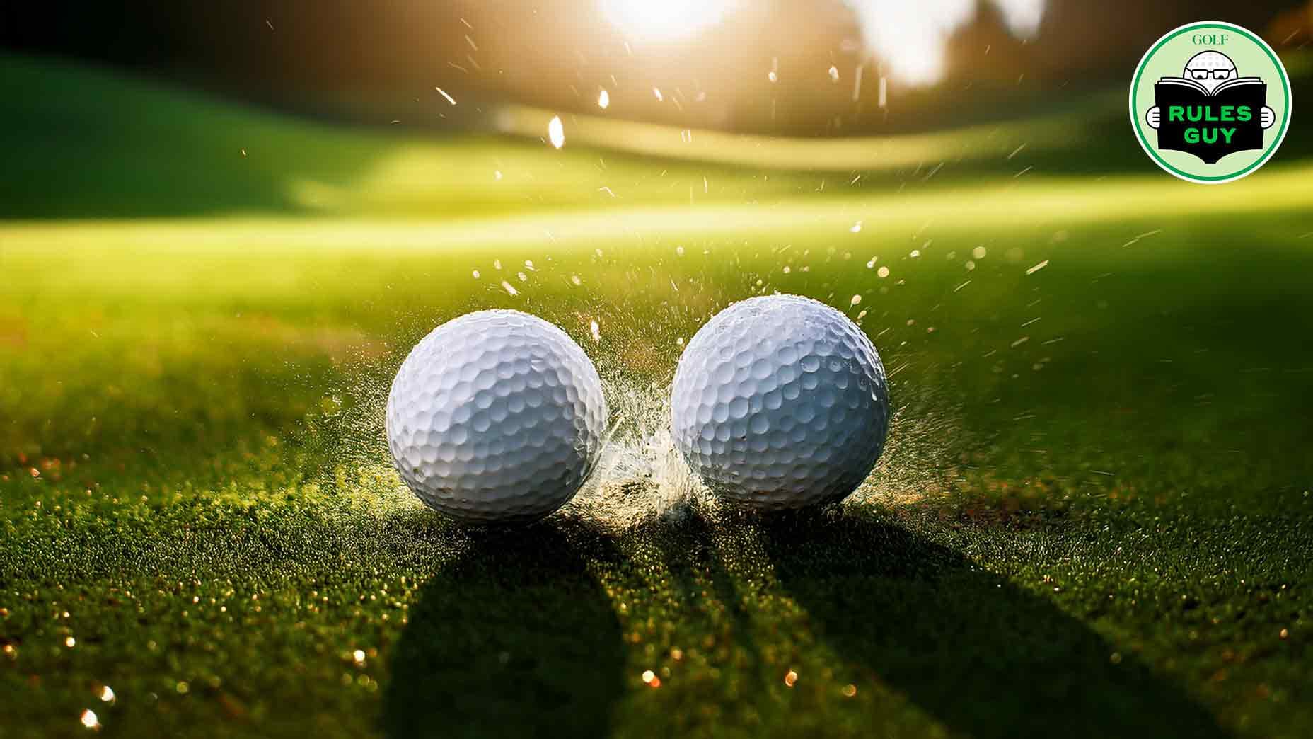 Collision entre deux balles en mouvement : pénalité de 2 coups, replacement, match play ou stroke play… Le règlement décrypté clairement.
